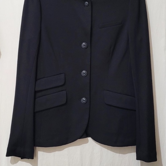 $598 Unworn Rag & Bone Slade Crepe Fabric Blazer in Black - Picture 3 of 8